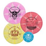 WESTSIDE DISCS Three Disc Origio Burst Disc Golf Starter Set | Frisbee Golf Set | Underworld Fairway Driver | Warship Midrange | Crown Disc Golf Putter | Colors Will Vary