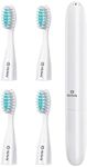 MitButy Travel Electric Toothbrush with 4 Brush Heads, Battery Operated Waterproof Portable Sonic Electric Toothbrush Set - with Snap-on Travel Case Ideal for Travelling/Business/Holiday/Gym/Office