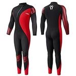 Yueta Wetsuits for Men, 3MM Neoprene, Full Body Wet Suit, Front Zipper, Keep Warm for Swimming Diving, Surfing, Kayaking