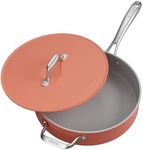 CIARRA Nonstick Saute Pan, Blue, Orange, Pink