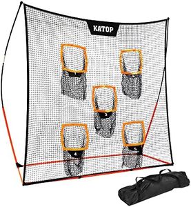 katop Portable Football Training Net,77ft Knotless Net for Improving QB Throwing Accuracy with 5 Target Pockets, Football Training Equipment-Includes Foldable Bag