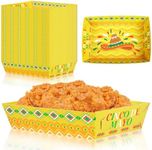 Geefuun 50 Pcs Cinco De Mayo Party Decorations - Fiesta Paper Food Trays
