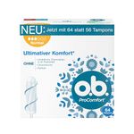 o.b. ProComfort Normal Tampon for Medium to Stronger Days, Ultimate Comfort* and Reliable Protection, Pack of 64