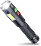 MCCC Safety Self Defense LED Flashlight with 120dB Personal Audible Alarm for Emergency, Ultra Bright 600 Lumens Torch Light with 1x18650 Rechargeable Battery Included