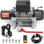VEVOR Truck Winch 13,500 lb, 12V DC Electric Winch with Φ3/8 in x 80 ft Steel Cable Roller Fairlead Wireless & Wired Remote Control, IP55 Waterproof for Towing Off-Road SUV Jeep Truck Trailer Boat