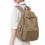 Lightweight Backpack for Women School Casual Daypack Laptop Backpack Waterproof School Backpack for Girls College High School Bag Bookbag,Brown