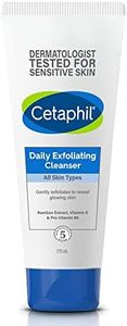 Cetaphil Daily Exfoliating Cleanser 178ml, Gently removes dirt and impurities, Buffs Away Dry Dull Skin, For All Skin Types, Non-Irritating, Dermatologically Tested