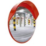 ABS INDUSTRY Convex Safety Front Mirror 32 Inches/80 Cms Polycarbonate Traffic Mirror Unbreakable Round Wide-Angle Driveway Mirror,With Adjustable Brackets&Nuts Bolts For Installation(Pack Of 1)