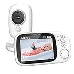 SereneLife Video Baby Monitor Long Range - Upgraded 850’ Wireless Range,  Night Vision, Temperature Monitoring and Portable 2” Color Screen USA SLBCAM20
