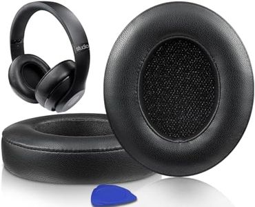 SoloWIT Lambskin Replacement Ear Pads Cushions for Beats Studio 2 & Studio 3 Wired & Wireless Headphones, Earpads with Noise Isolation Memory Foam, Added Thickness - Black