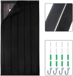 TroyStudio Thick Door Soundproofing Blanket, 37.5 x 86.6 x 0.8 inches Heavy Window Sound Barrier Sheet, Home Acoustic Dampening Curtain Divider, Wall Noise Blocker for Bedroom Music Recording Studio