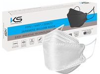 Kashi Surgicals Polypropylene Ks Premium N95 Mask For Men & Women [Pack Of 5] Reusable Mask Japanese Willow Mask - Korean Kf94 Face Mask 4 Layer Ffp2 Protection (5, White)