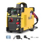 SILATU 55Amps Plasma Cutter, Large LED Display, Non-Touch Pilot Arc, Air Sensor Technology, 110/220V Dual Voltage IGBT Inverter Plasma Cutter Machine, 1/2'' Clean Cutting Thickness
