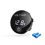 DHRUVPRO DC 5V-48V Battery Capacity Indicator Digital Voltmeter for Car Motorcycle with ON/OFF Touch Switch