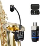 Xvive U7 Saxophone Microphone Wireless System 2.4 GHz Wireless Microphone for Saxophones, Trumpet, Trombone Brass Instruments