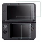 Screen Protector for Nintendo NEW 3DS XL, AFUNTA 4 Pcs Tempered Glass for Top Screen and HD Clear Crystal PET Film for Bottom Screen, 3DSXL Film Accessory