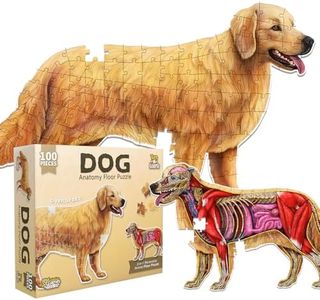 Dog Animal Anatomy Floor Puzzle | 100-Piece Double-Sided Jigsaw Puzzle | Large Floor Puzzle for Kids Ages 4–8, 3–5, 8–10 | Fun and Educational STEM Toy for Kids, Toddlers, and Families