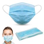 POWCOG™ 10 x Disposable 3-Ply Face Masks with Ear Loops for Adults & Child in a Sealed Bag - One Size • PERFECT FOR COMMUTING, SOCIAL DISTANCING