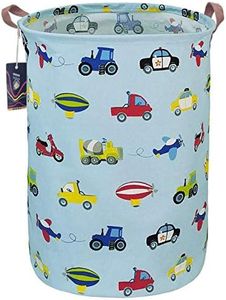 HKEC Kids Laundry Basket,Boys Toy Storage Bin,Baby Dirty Clothes Hamper,Nursery Hamper for Bedroom,Gift Baskets(Car)