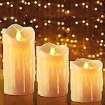 Sunshine Enterprise Plastic Dancing Flame LED Tea Light Swinging Candle Battery Operated for Home Decoration Party Wedding Birthday Festival Romantic Dinner Decor (Big)