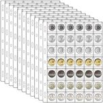 462 Pockets Coin Binder Collection Supplies Pages, Standard 9 Hole Coin Collecting Pocket Page for Coin Stamp Badge Collection (42 Pocket -11 Sheets)