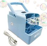 Whizbuilders Bubble Machine for Kids, Backyard Toys, Toddler Outdoor Toys, with Solution Refill, BPA-Free Manual Bubble Toys, Hand-Operated Blower, Lightweight, No Battery Needed (Bubble Fish) (Blue)