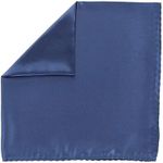 Vittorio Farina Suit Pocket Square for Men, 17x17 Silky Satin Solid Men’s Pocket Square (Navy)