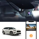 FITCAMX Dash Cam Suitable for Toyota Highlander 2020-2024 LE Limited L XLE XSE Platinum UX70 (4th Gen), OEM Style Look, 4K UHD Video WiFi, G-Sensor, Loop Recording, Easy to Install, 64GB Card