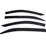 Auto Ventshade [AVS] Low Profile Ventvisor/Window Deflectors | Fits 2015-2024 Ford F-150 (17-24 Raptor, 22-24 Lightning) 2017-2024 F-250/F-350/F-450 SuperCrew, 4 pcs. | Matte Black - 774044