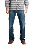 Silver Jeans Co. Men's Gordie Relaxed Fit Straight Leg Jeans, Dark Sandblast, 34W x 32L