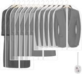 CDBUCC Suit Bags for Men, 12PCs Garment Bags Sets 40inch/47inch/55inch Translucent Suit Carriers Dress bags Covers Long with Zip in Wardrobe,Clothes Covers Protector Bags,Clothes Storage Bag