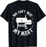 Kiristyle Funny BBQ Pit Reverse Flow Smoker Accessory Dad Grill Gift T-Shirt Men Black