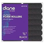 Diane Foam Rollers, Black, 5/8", 14