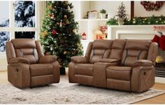 EBELLO Manual Recliner Sofa Set, Fa