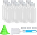 EONJOE Dishwasher Safe 12oz Plastic Bottles with Caps Reusable BPA Free PP5 Juice Milk Water Smoothie Bottle Heat-Resistant Refillable