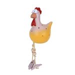 Romeeton Resin Chicken Sculpture,Resin Rooster Ornaments Funny Chicken Decor Ceramic Garden Statues Art Outdoor Yard Decorative Garden Stakes for Home Outside Courtyard Farmhouse Patio Yard (Yellow)