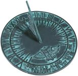 ROME 2560 New Salem Sundial, Cast Iron with Verdigris Finish, 10-Inch Diameter