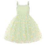 HSTiSan Toddler Girls Tulle Dresses Cami Hem Tutu Ruffles Beach Sundress Children Princess Skirt Sleeveless Dress Green 18-24Month