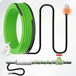 MAXKOSKO Pipe Heat Cable for Water Pipe Freeze Protection, Self-Regulating Heat Tape for Metal and Plastic Home Pipes, Anti-Freeze Pipe Heating Trace System 120 V, 7 Feet