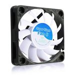 AABCOOLING Super Silent Fan 6 - Silent and Efficient 60mm Fan with 4 Anti-vibration Pads, PC Fan, Mini Fan, 12V Fan, 3D Printer Accessories 17.3 dB(A), 2500 RPM, 20 CFM