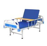 PMPS1 Function Manual ABS Semi Fowler Hospital Bed for Patients at Home - Head Elevation I Hight Density 40D Foam Mattress ISize-76LX36WX18H - InchesI Self Installation