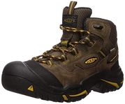 KEEN Men's Braddock Mid Height Steel Toe Waterproof Work Boots Shoe, Cascade Brown/Tawny Olive, 8 UK