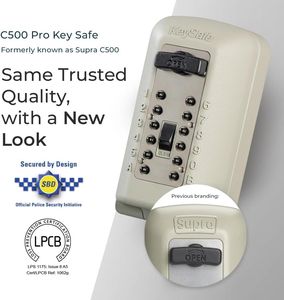 SUPRA C500 Pro Key Safe – Outdoor Wall Mounted Security Lock Box