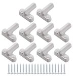 10x Sash Jammers Window Locks for UPVC PVC Doors Windows Home Security Zinc Cast Alloy Sash Jammer Flush Lock Blocker