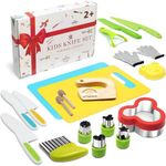 LETTO & TAILOR Kids Knife and Bread Cutters Set 21 Pieces, Cookie Cutter Bread and Vegetables Children, Knife for Toddler from 2 Years, Montessori Knife - Perfect Christmas or Birthday Gifts