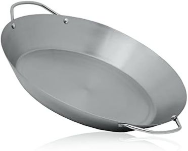 Mahlzeit Paellera Tradicional de Acero Inoxidable | Ø 35 cm | 6 Raciones | Sartén con Asas | Apta para Inducción, Eléctrica, Barbacoa y Gas | Sartén Arrocera