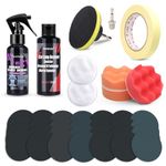 Headlight Restoration Kit 38 Pieces, Universal Car Headlight Repair & Polishing Kit, with UV protection, Polishing Paste, Adapter, Sanding Discs in 7 Grit Sizes
