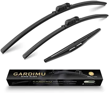 GARDIMU Front and Rear Windshield Wiper Blades, 3 Pcs Front and Back Windshield Wipers Blades Replacement for Honda CRV 2023-2024, Car Window Wiper Blades for 2023 2024.