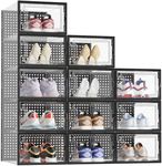 HOMIDEC Shoe Storage Box,12 pcs Sta