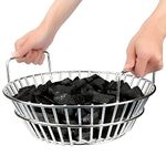 Charcoal Basket, Grill Ash Basket for Big Green Egg Large, 14 Inches Stainless Steel Ash Basket